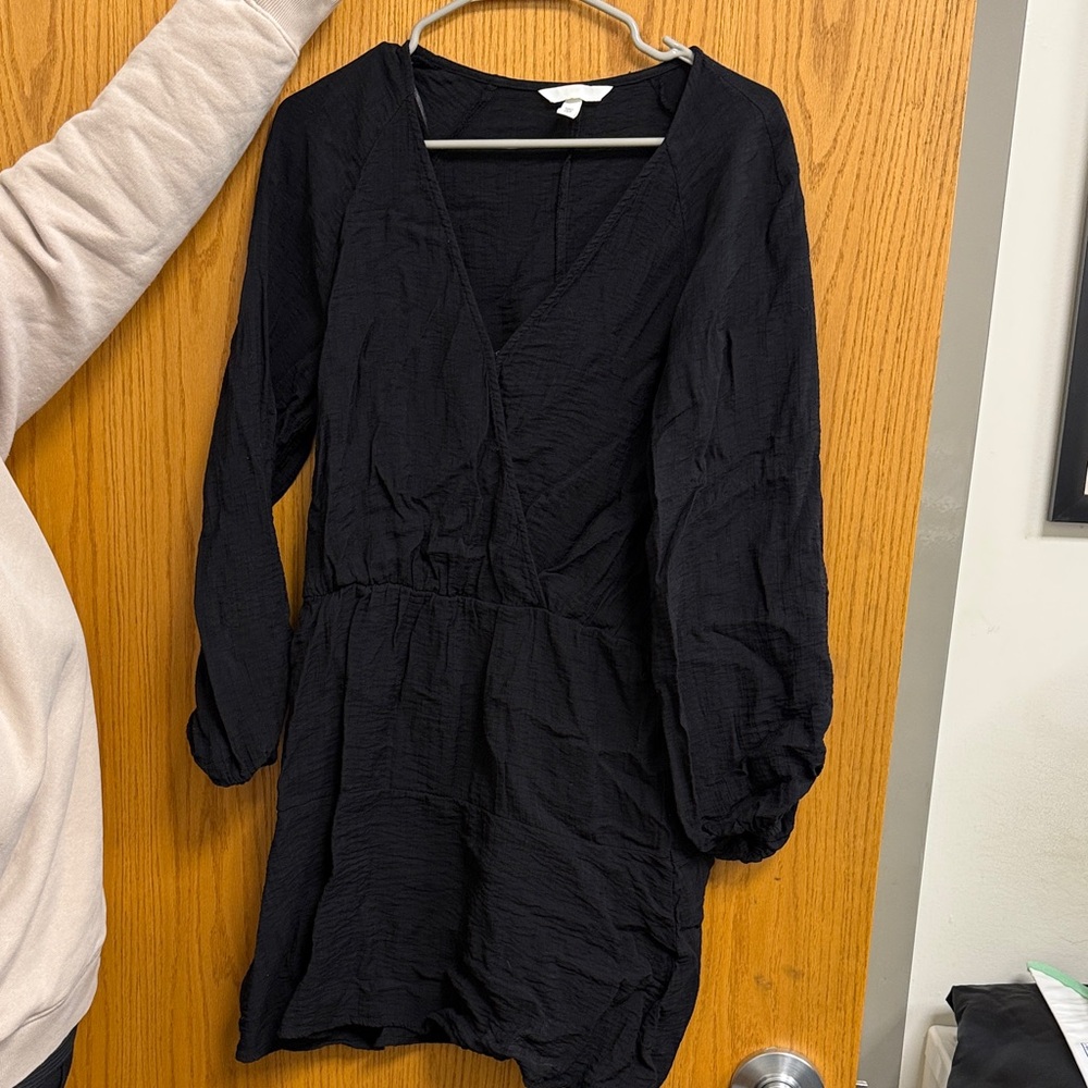 H&M Black Long Sleeve Dress